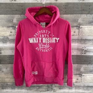 DISNEY PARKS AUTHENTIC WALT DISNEY WORLD SWEATSHIRT PINK WOMEN’S LARGE